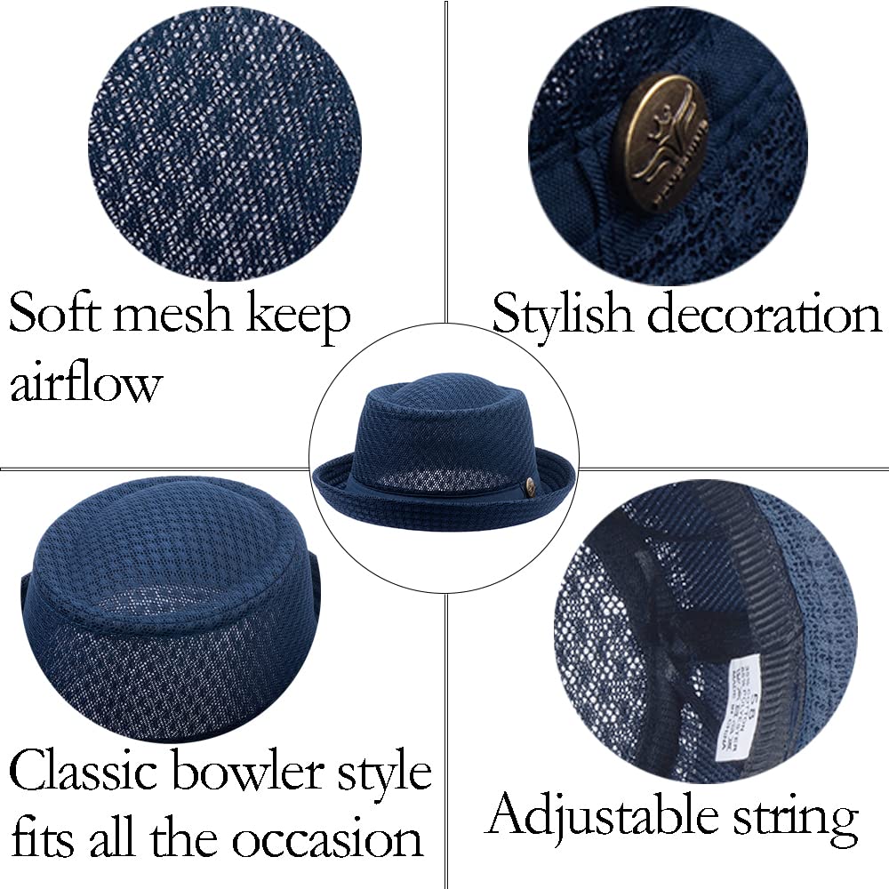 pork pie hat original Burn processing ② Wool Felt Pork Pie Hat for Men & Women – Classic Jazz Fedora